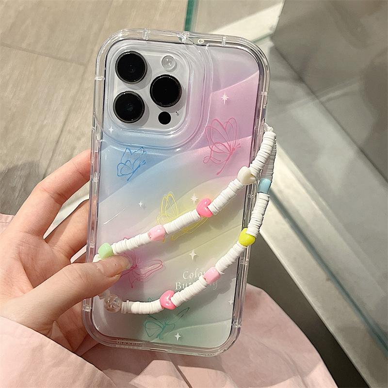 Mobile Phone Cases for iPhone 11 13 XR 15 Pro Max 12 14 Pro Max Case iPhone 16 7 Plus 8 Plus XS Max 6 15 Plus Laser Wave Pattern Anti-drop Waterproof