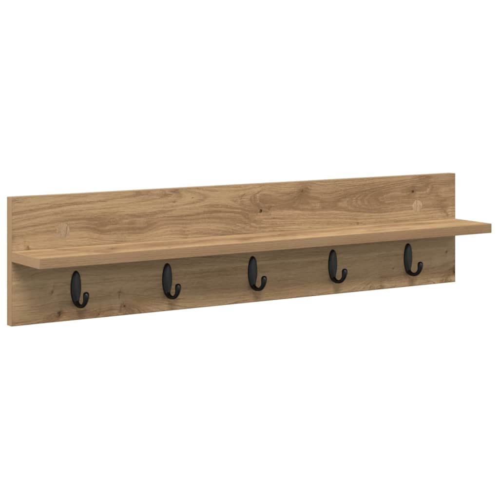 Wall Mounted Nightstand Artisan Oak Finish 80 x 10.5 x 18 cm