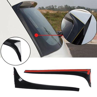 Paar Auto Heckscheibenspoiler Seitenflügelverkleidung Schwarz Heckflügel Spoilerlippe für VW Golf 7 MK7 GTD R 2014–2018 Auto-Tuning