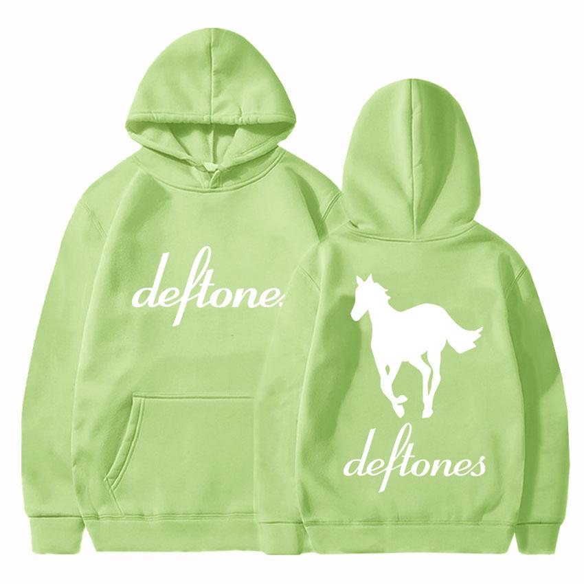 Deftones Graphic Printing Hoodie Long-sleeved Fleece Hooded Sweatshirts With Pocket Hip Hop Clothes Moletom Casual Pullovers