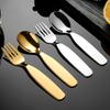 1 Pcs 304 Stainless Steel Children's Spoon Fork Thickened Household Baby Food Spoon Toddler Tableware