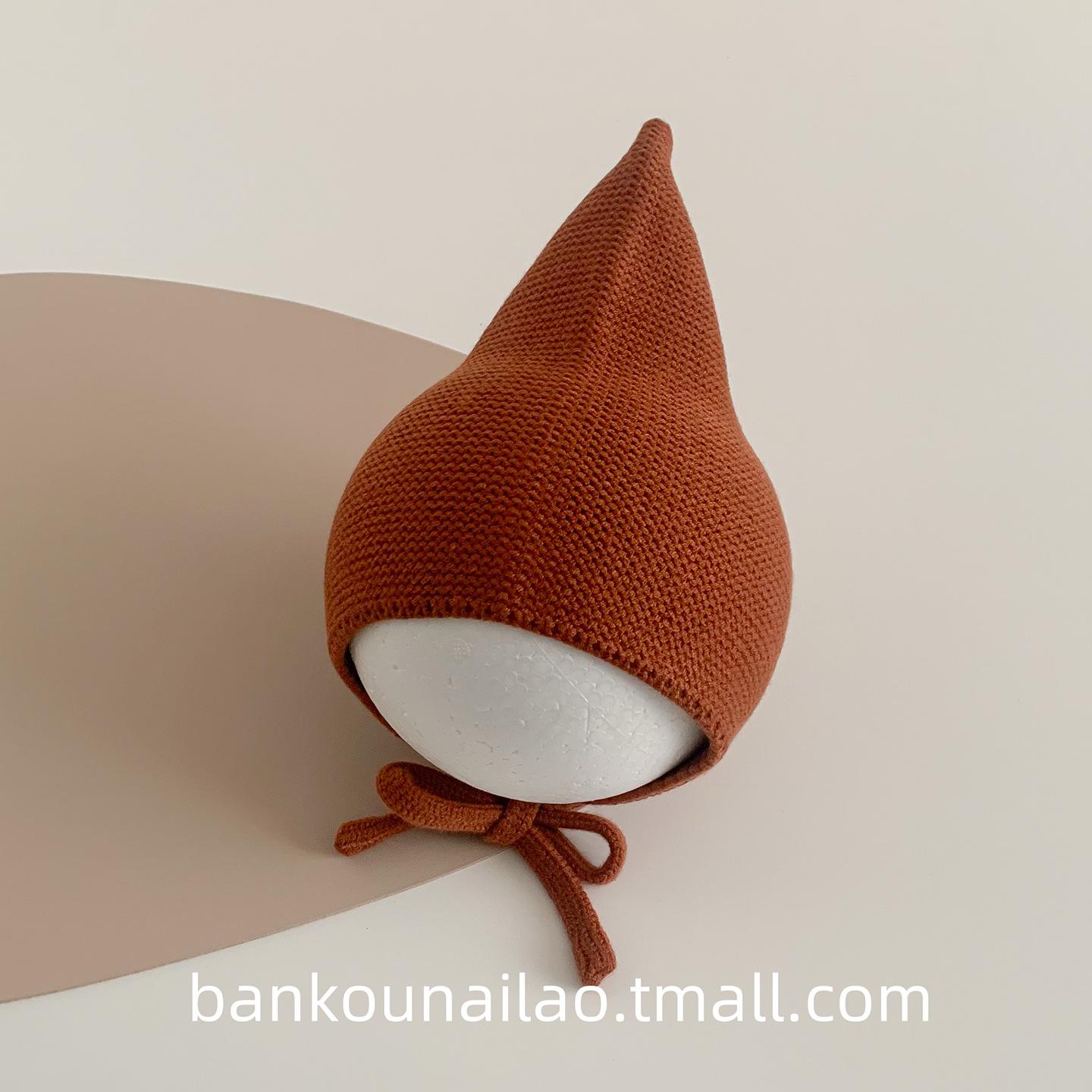 

Вязаная шапка-эльф для малыша: Теплый, Однотонный с Защитой Ушей для Осени/Зимы Head circumference 43-47cm