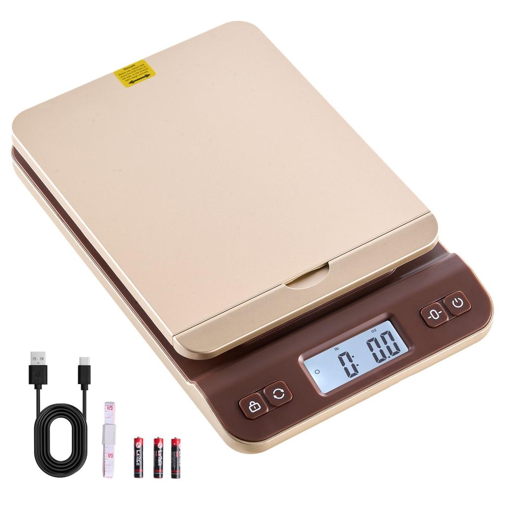 VEVOR Digital Shipping Postal Scale, 2 G High Accuracy, 40 Kg Postal Scale with Hold/Tare/Auto-off Function