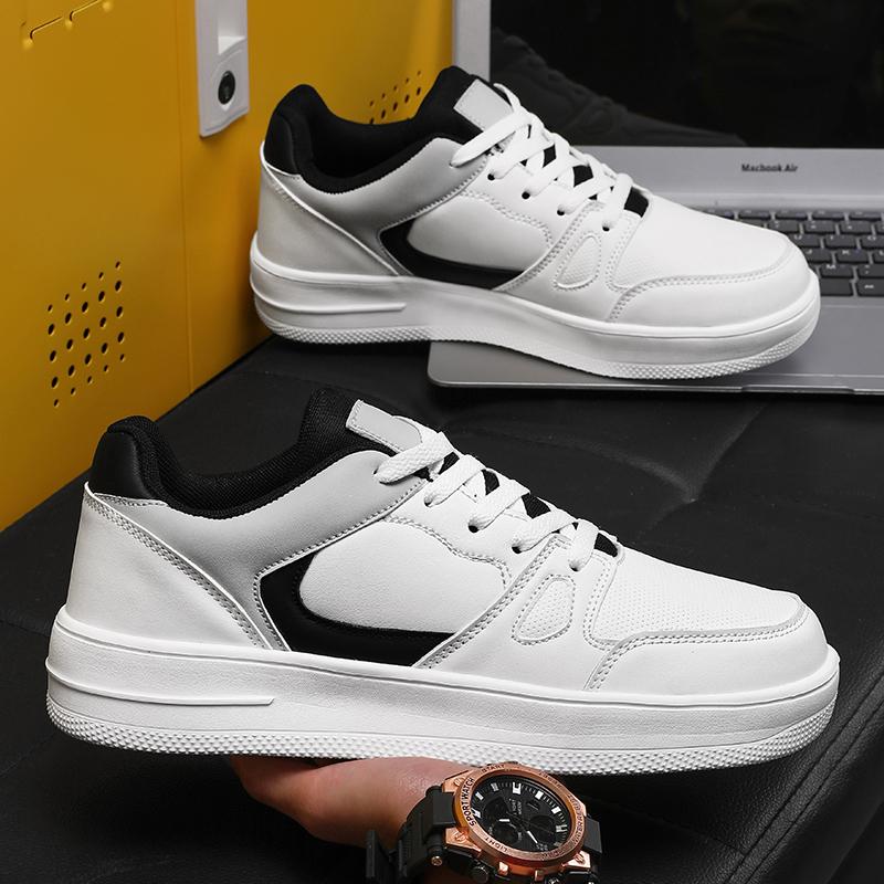 Fashion Men's Shoes Spring Sneakers Platform Wear-resistant Outdoor Jogging New Casual Lightweight Trendy White Board Shoes