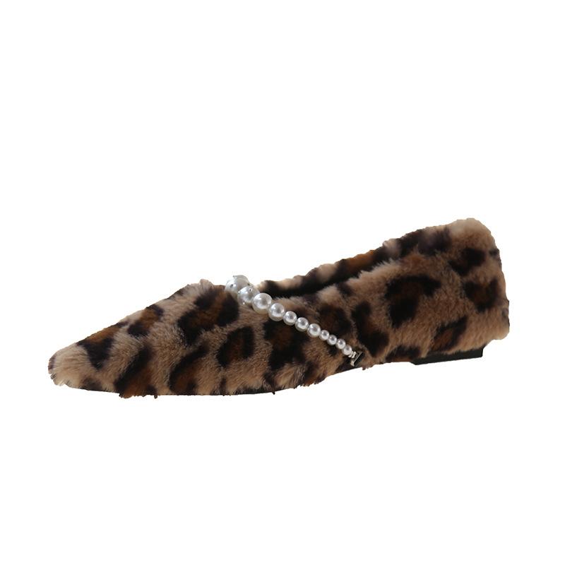 Mao Mao shoes women's velvet warm new autumn and winter gentle wind soft-soled cotton shoes