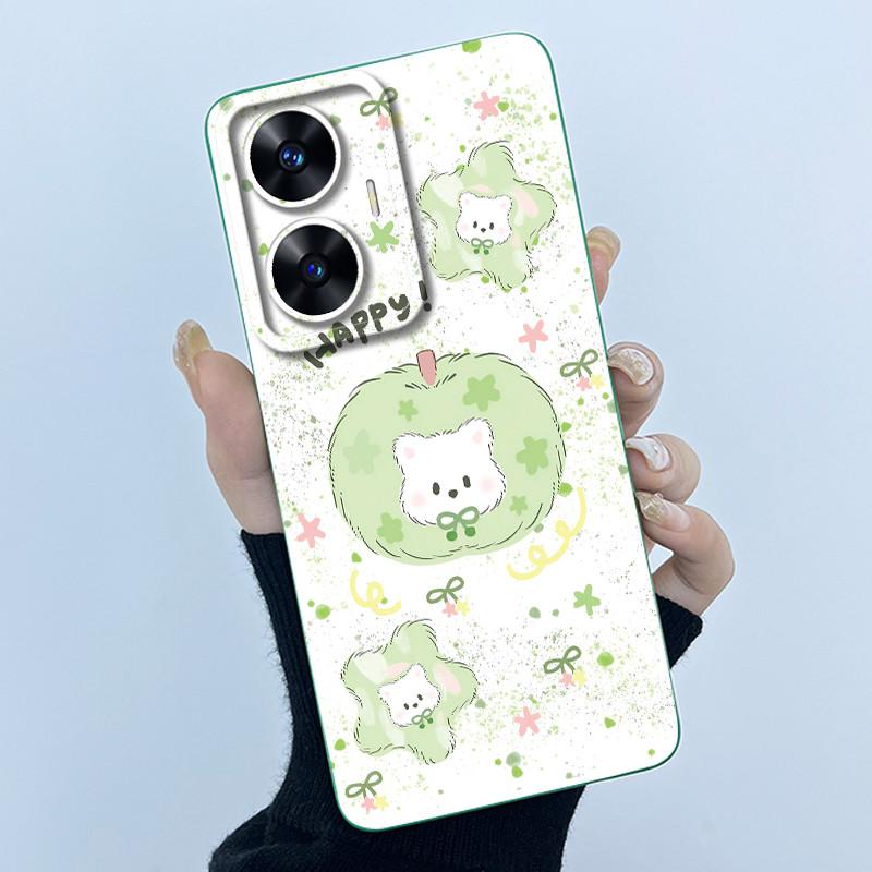 Hülle für Realme C55 NFC Realme C55 4G Narzo N55 2023 Handyhülle Süßer Panda Süße Mädchen Katzen Weiches Silikon Stoßfeste Abdeckung