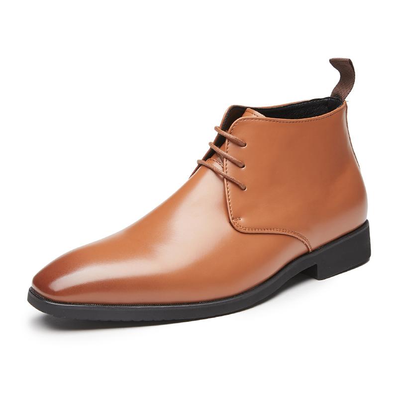 

Сшитые вручную кожаные мужские деловые туфли, мужские ботильоны в стиле ретро, удобная официальная обувь, элегантные ботинки на шнуровке 48 жёлтый