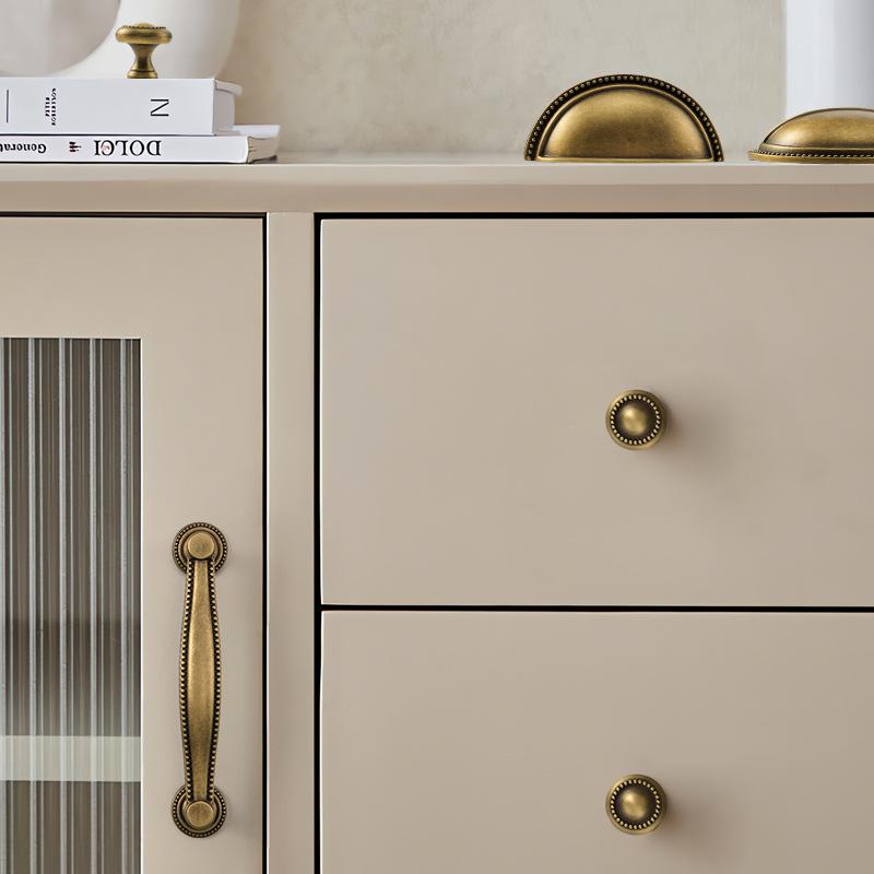 Bronze Color Brass Handle Retro Style Durable Antibacterial for Cabinet Door Drawer Handle Home Decoration
