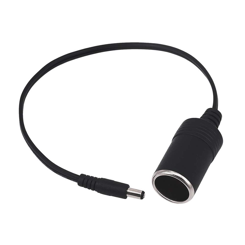 YFFSFDC Cigarette Lighter Socket Female DC Jack with Male Connector Adapter 5.5-2.1mm Connector, 12V, 30cm,