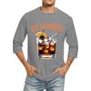 Men's Fashion Casual Seven-Point Sleeve Print Round Neck Top