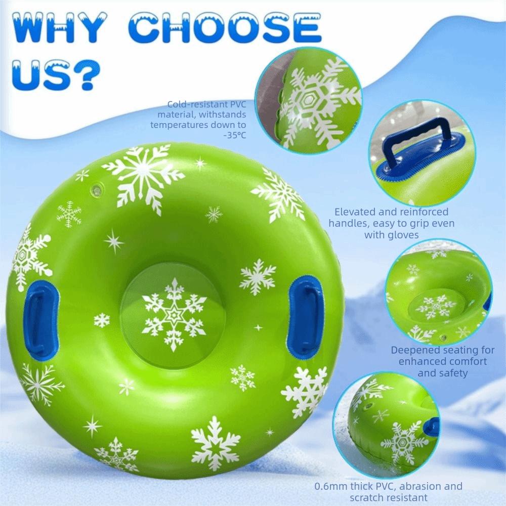 Thickened PVC Inflatable Sled Wear-resistant Snow Sledding Tube Snow Skiing Ring Snow Sports
