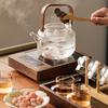 Walnut Electric Ceramic Stove High Power Thickened Glass High Temperature Resistant Steaming Tea Pot Tea Stove Set with Handle