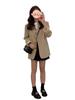 Damen Beige Trenchcoat: Frühling 2025 Koreanisches & Britisches Stil Design