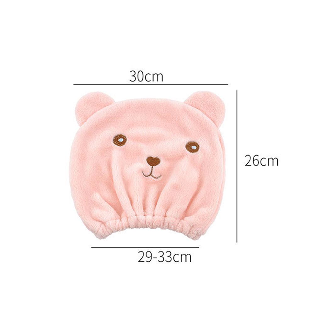 

Dry Hair Hat Pink Animal Cartoon Pattern Quick-Drying Towel Bathing Cap For Women Kids Daily Use Travel Spa Shower розовый