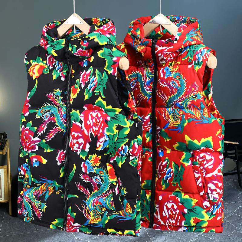 Fashion Men's Warm Vest Winter Sleeveless Jackets Plus Size Thick Man Coat Hooded