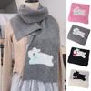 Warmer Cartoon Thick Shawl Soft Long Scarf Large Rabbit Knitted Scarf  Winter