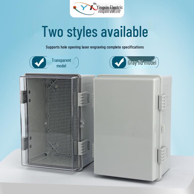 ABS Plastic Waterproof Distribution Box: Engineering Sealed Weak Current Box with Industrial Rainproof Meter Hinge.