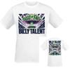 Vintage Billy Talent Chaotic Cat Tee Punk TShirt with Bandana Cat Lightning Print Punk Fan Merch Oversized Loose Daily Tops