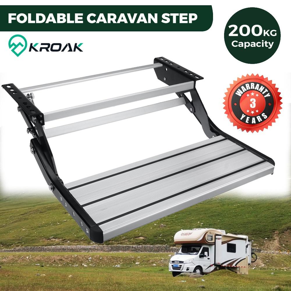 Aluminium Steel Manual Caravan RV Camper Motorhome High-strength Carbon Steel New Single/Double Pull Out Step