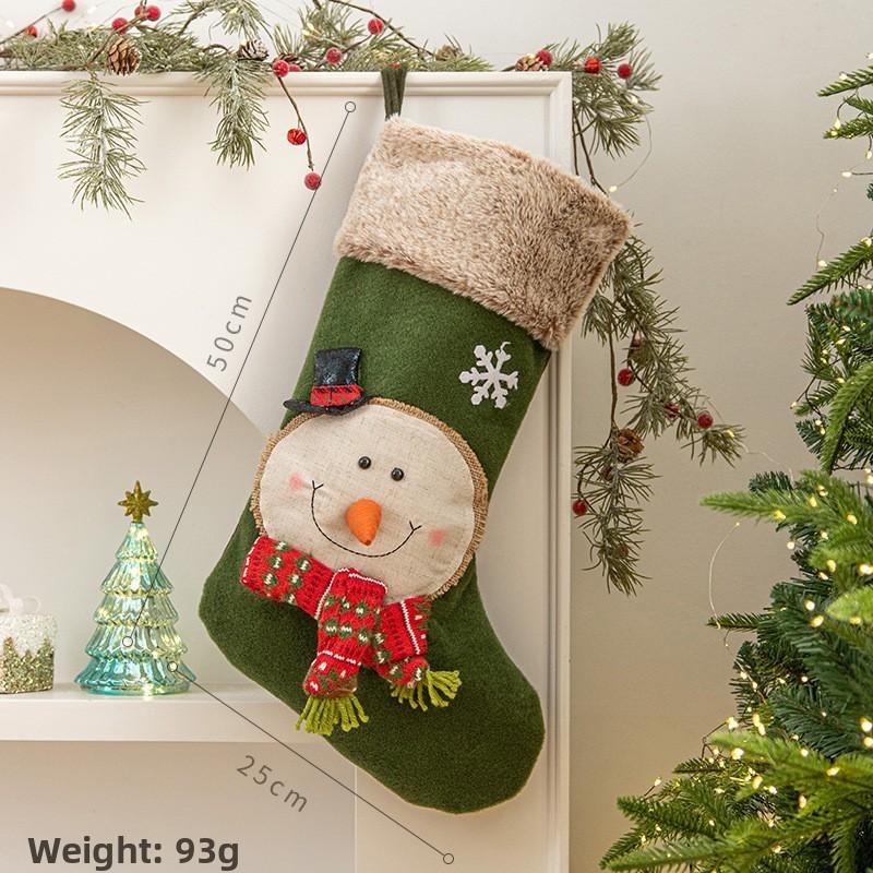 European Style Christmas Gift Socks For Tree Ornaments And Festive Accessories