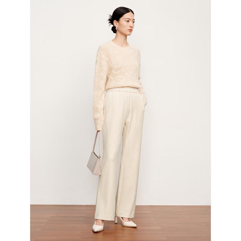 Jiu Zi Anna Kou Women's Chenille Straight-Leg Pants