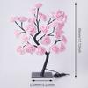 24 LED Rose Tree Lights USB Plug Table Lamp Fairy Flower Night Light For Home Party Christmas Wedding Bedroom Decoration Gift