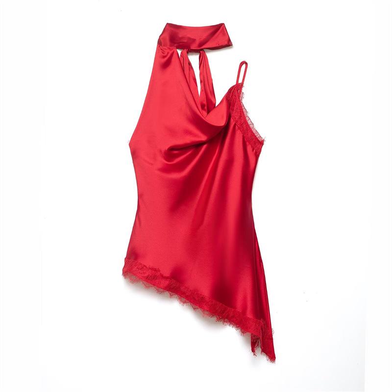 European & American Style Patchwork Lace Camisole Top (2026 Collection) for Women