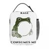 Rage Is Consuming Me Funny Cat Kitten Meme Humor Lunch Bag Casual Lunch Box Portable Insulated Thermal Lunch Bags Cooler Bag