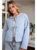 Women's 2025 Plaid Winter Jacket with Heart Pockets and Lace Design - European & American Trend