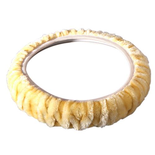 Mjuk kort plysch bilrattkåpa Höst Vinter Driver Tillbehör