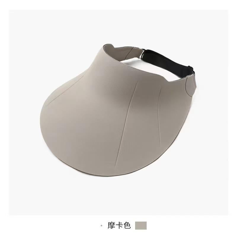 Traceless Integrated Sunscreen Cap, Extended Brim, Full Face Protection and Breathability, Outdoor Anti-ultraviolet Pressure Glue Empty Top Sun Hat