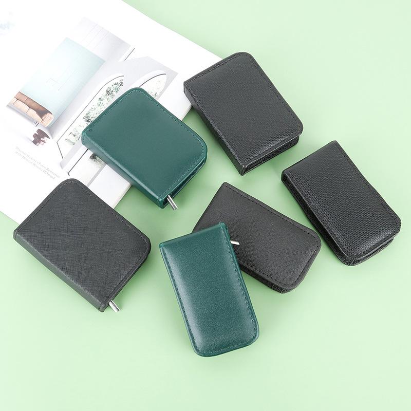9-Piece Dark Green Manicure Set with Zipper Bag and 6 Black Nail Clippers