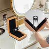 Portable Jewelry Organizers Jewelry Storage Box Wood Texture Jewelry Case Earring Organizer Suitable for Earring Jewelry