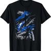 Blue Gray Brushstrokes _ Cool Graphic Tee _ L XL 2XL _ Mens T-Shirt