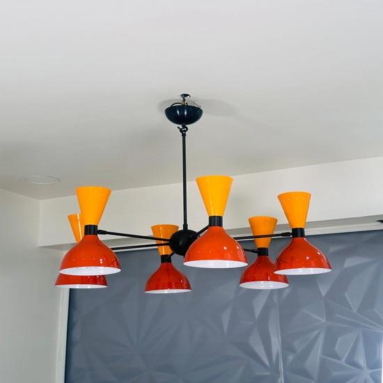 81.28 Cm Handcrafted Brass Sputnik Chandelier Mid Century Modern Light Fixture Home, Office Decor