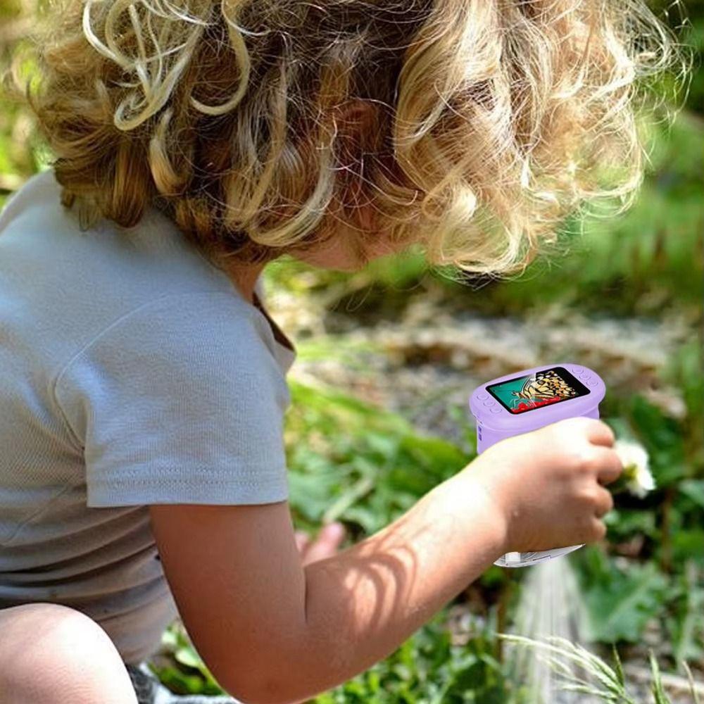 HD Pocket Microscope 2 Inch IPS Screen Mini Microscope Handheld Digital Microscope for Children