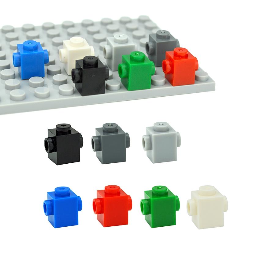 DIY Educational Bricks Modified 1x1 with Studs on 2 Sides Opposite Assembles Particles MOC Parts 47905 Toys for Children