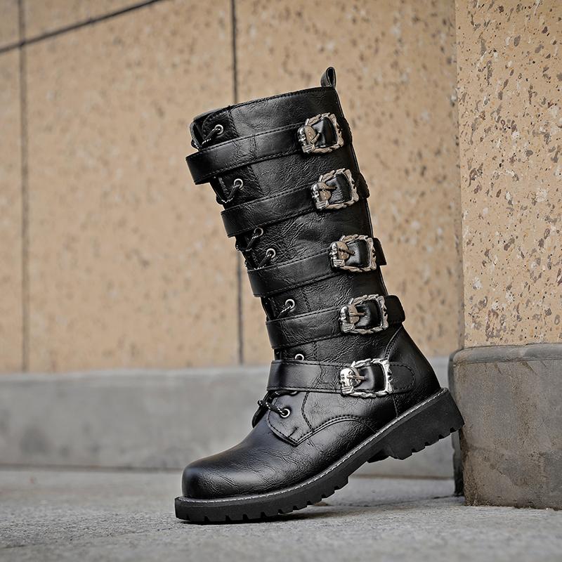 

Кожаные ботинки для мужчины Натуральная кожа Ботинки большого размера Высококачественные дизайнерские формальные ботинки Повседневные ботинки Деловые 46 чёрный