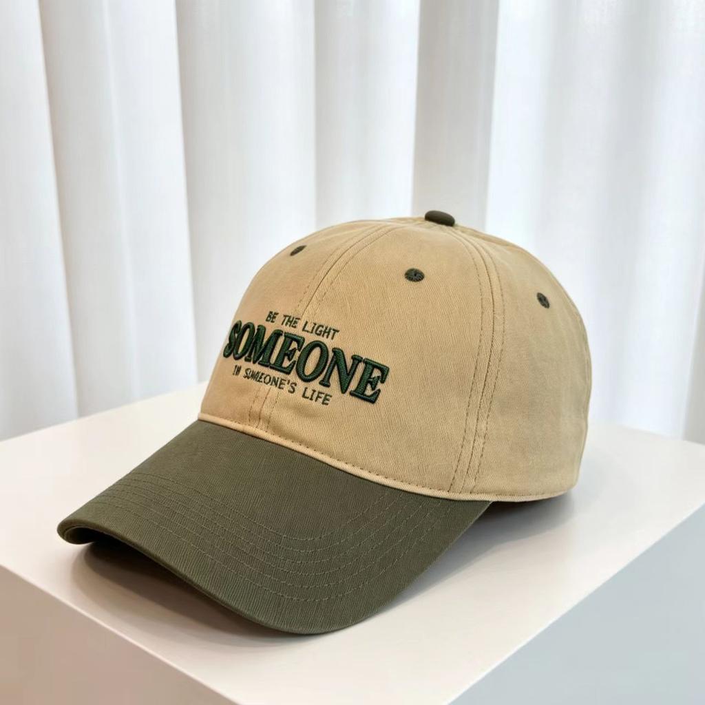 Embroidery Letter Baseball Cap Spring and Summer Color Matching Casual Student Couple Sports Foreign Breathable Female Cap