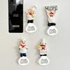 Cartoon Cute Chef Bottle Opener Refrigerator Sticker Series Creative 3D Chef Shaped 3D Magnetic Bottle Opener