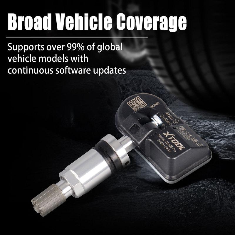 XTOOL TS100 PRO TPMS SENSOR 315MHz & 433MHz TPMS Sensor Tire Repair Tools 2 IN 1 Car Tire Pressure Monitor Tester Programming