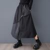 Plus Size Black High Waist Vintage Patchwork Spring Autumn Casual Loose Long for Woman Skirts Womens Skirt