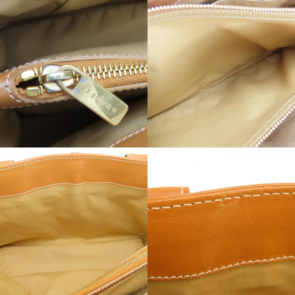 Used CELINE Handbag Boogie bag leather Camel Brown casual
