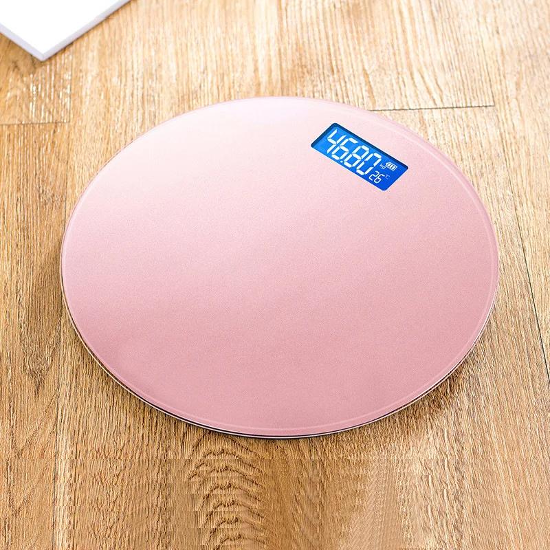 Round Solid Color Health Scale Body Fat Scale Accurate High-end Weight Scale Household Adult Electronic Human Body Weight Scale