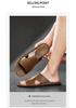 Men's Summer British Style Sandals: Single Strap Non-slip Beach and Outdoor Casual Slippers, Large Size