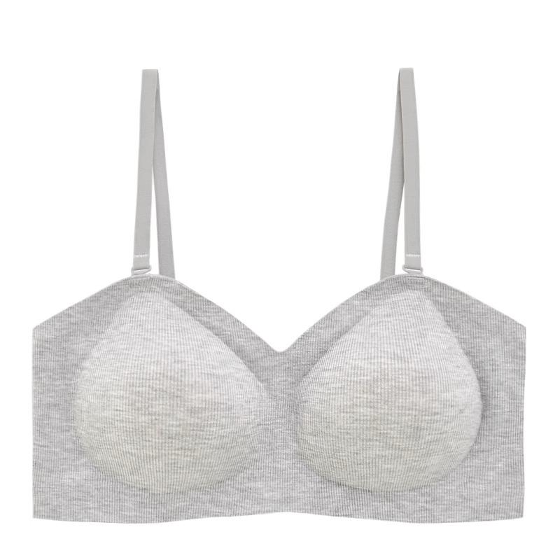 

FallSweet Strapless Push-Up Bra for Women Seamless Wireless Non-Slip Brassiere Thick Cup Lingerie Sexy Underwear 32AB-38AB XL темно серый