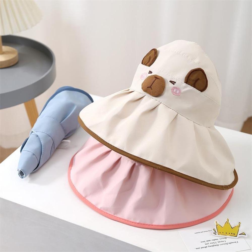 Open Top UV Protection Hat Cute Design Large Brim Hat Children's Sun Hat  For Boys And Girls