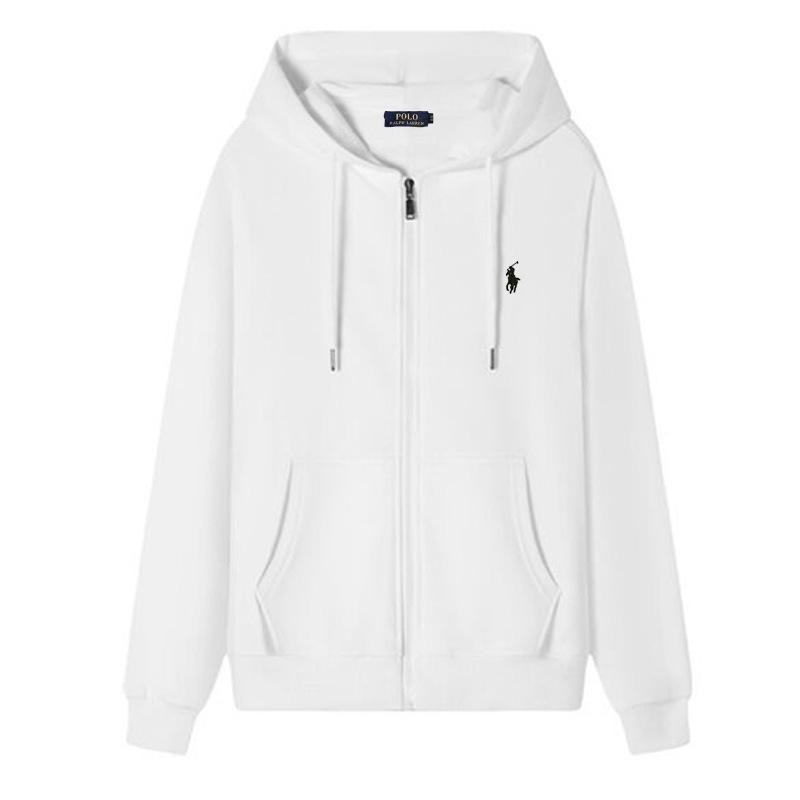 Herren-Kreuzstich Kleines Pferd Polo-Strickjacke Hoodie - Frühling/Herbst Freizeitjacke mit Kapuze