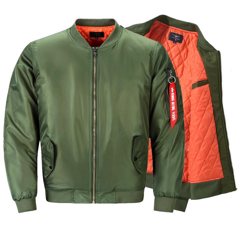 Chaqueta Bomber Ajustada para Hombre - Elegante Ropa Exterior Acolchada de Algodón para Primavera y Otoño