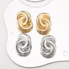 New European American Simple Spiral Stud Earrings Minority High Grade Twist Shape Earrings For Women Trendy Fashion Jewelry